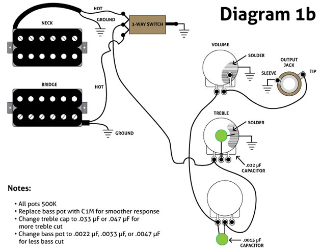 Tone Control Circuits for guitar effects – tataylino.com humbucker pickup wiring diagram telecaster 3 way switch 
