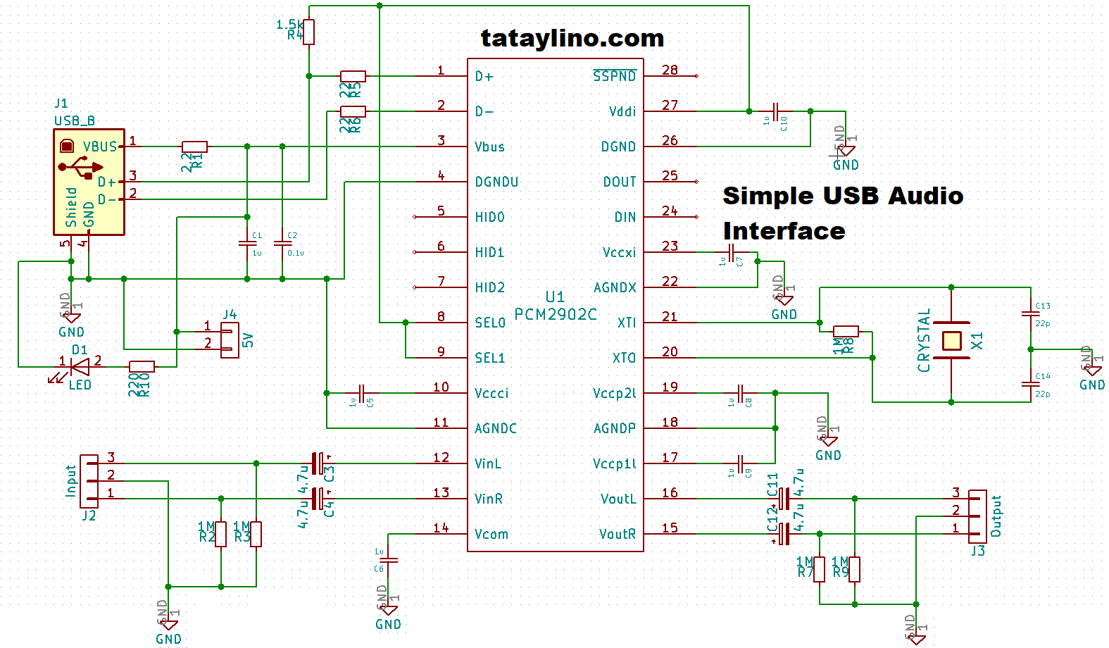 Audio Interface Circuit Diagram